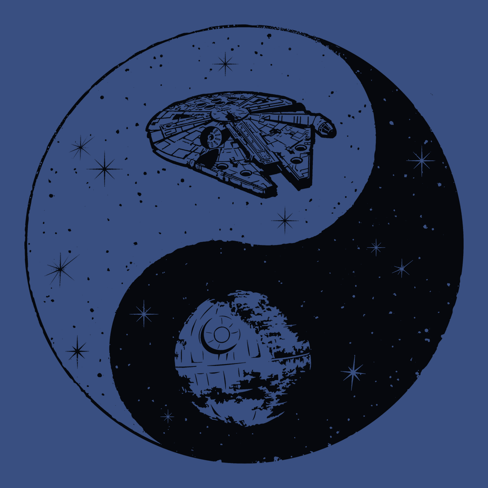 Jedi Sith Yin Yang T-Shirt BLUE