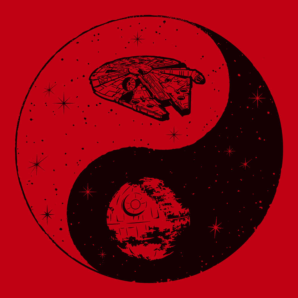 Jedi Sith Yin Yang T-Shirt RED