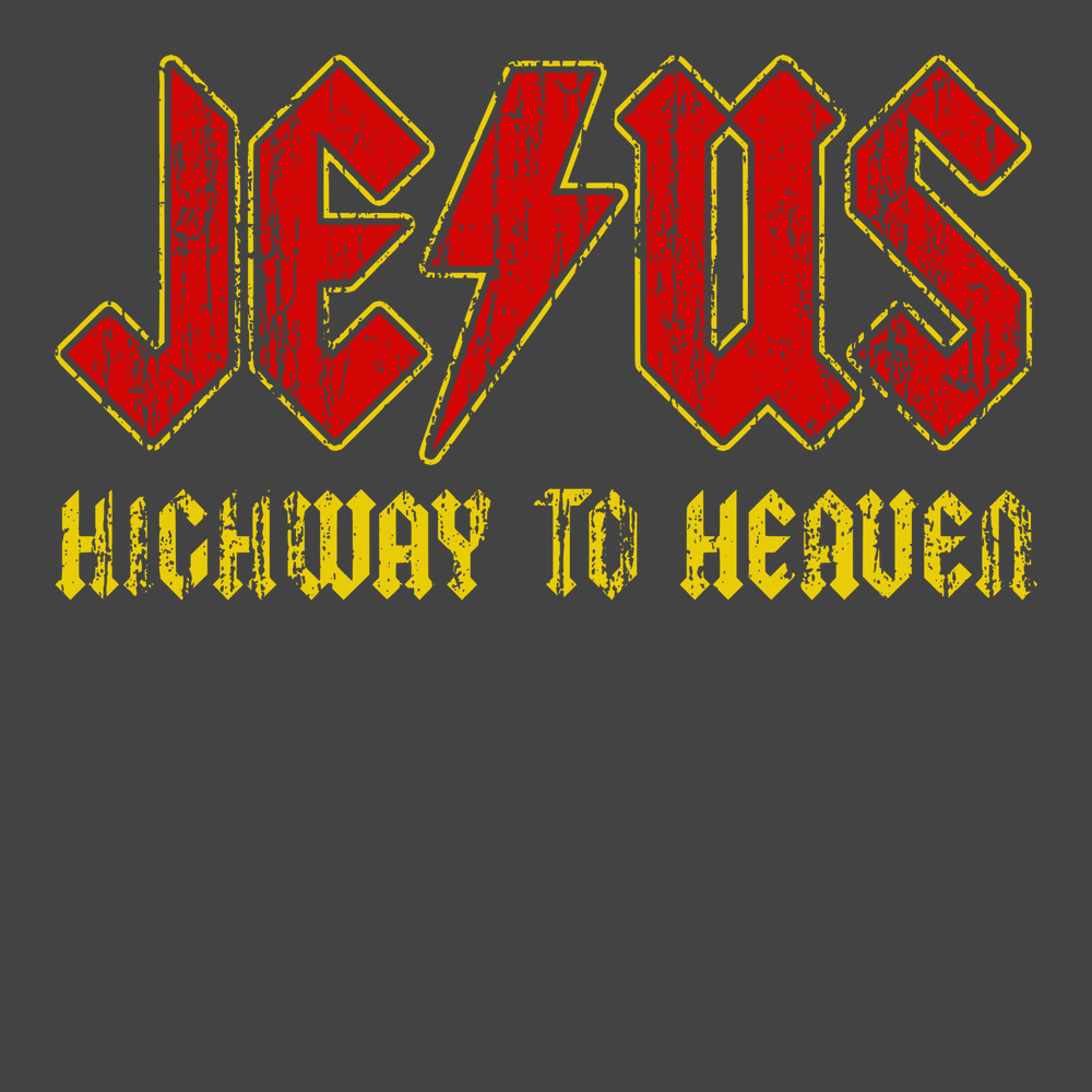 Jesus Highway To Heaven T-Shirt CHARCOAL