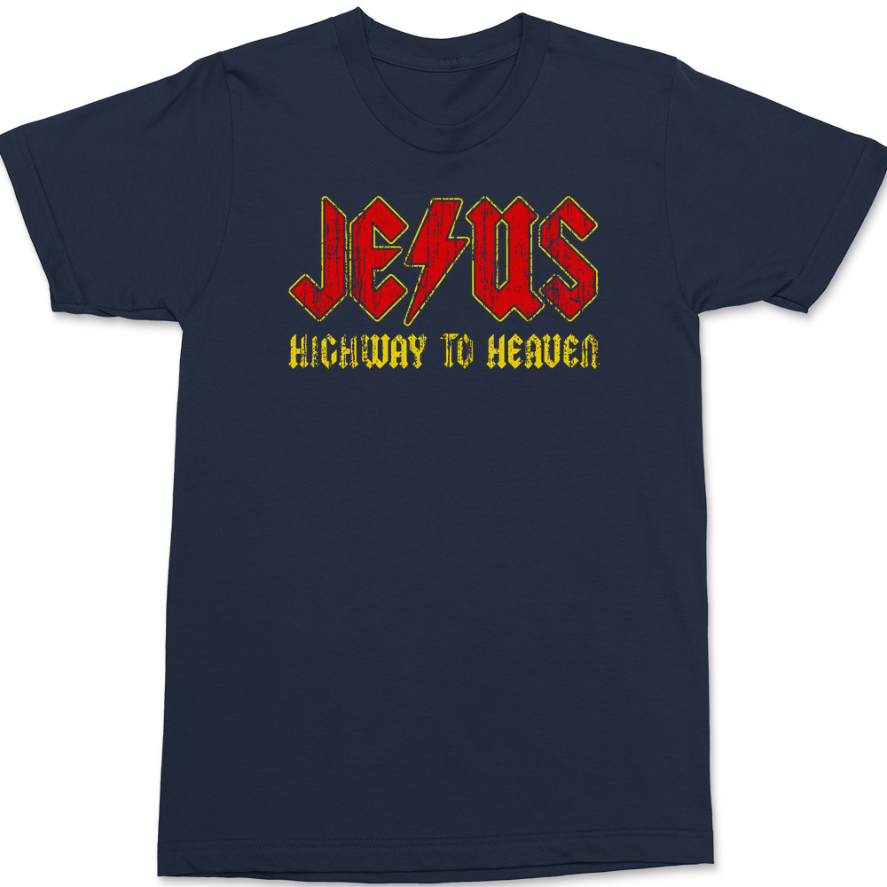 Jesus Highway To Heaven T-Shirt NAVY