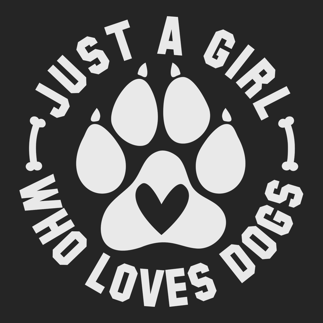 Just A Girl Who Loves Dogs T-Shirt BLACK
