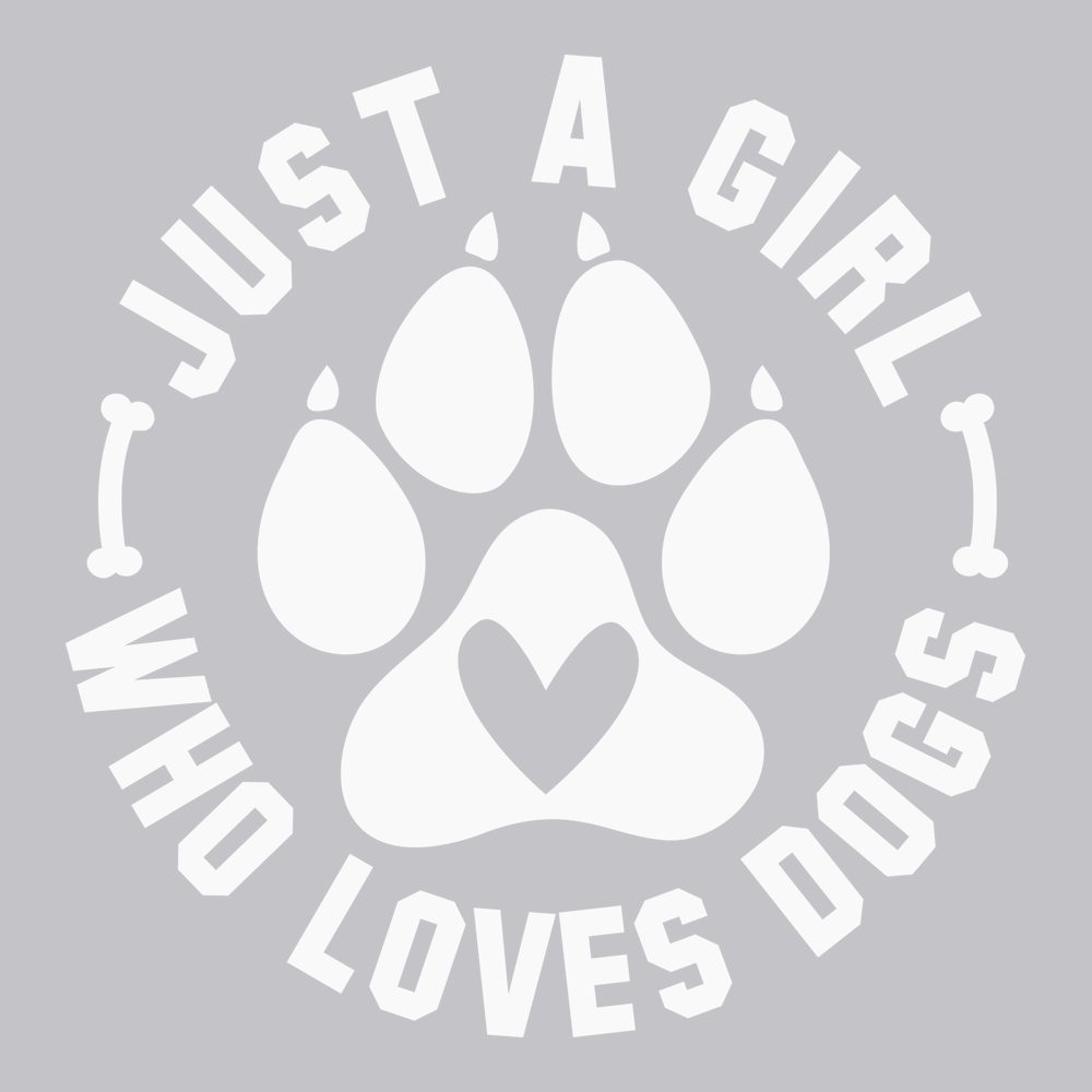 Just A Girl Who Loves Dogs T-Shirt SILVER