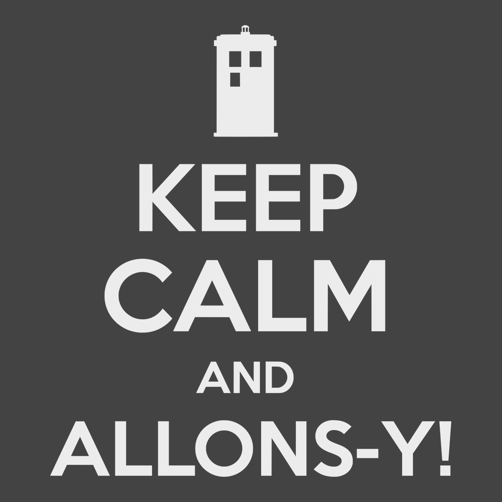 Keep Calm and Allons-y T-Shirt CHARCOAL