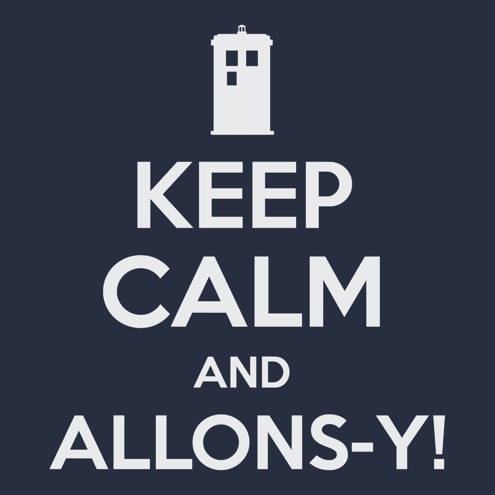 Keep Calm and Allons-y T-Shirt NAVY