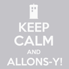 Keep Calm and Allons-y T-Shirt SILVER
