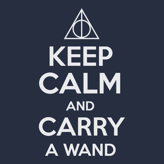 Keep Calm and Carry A Wand T-Shirt NAVY
