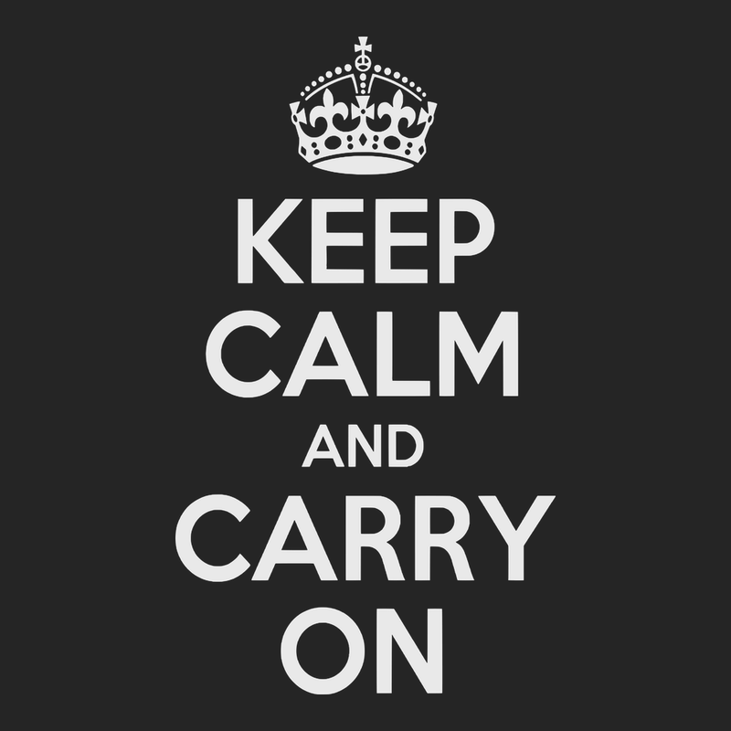 Keep Calm and Carry On T-Shirt BLACK