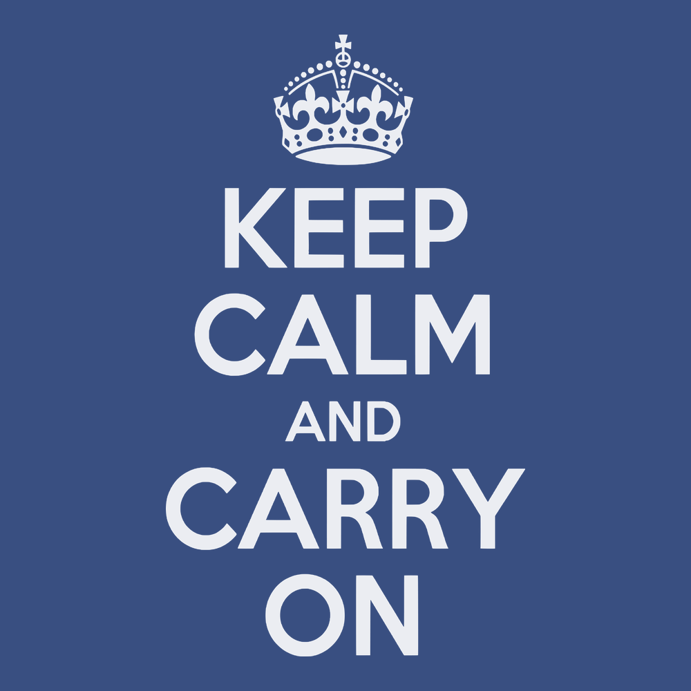 Keep Calm and Carry On T-Shirt BLUE