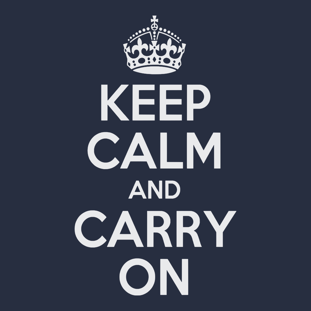 Keep Calm and Carry On T-Shirt Navy