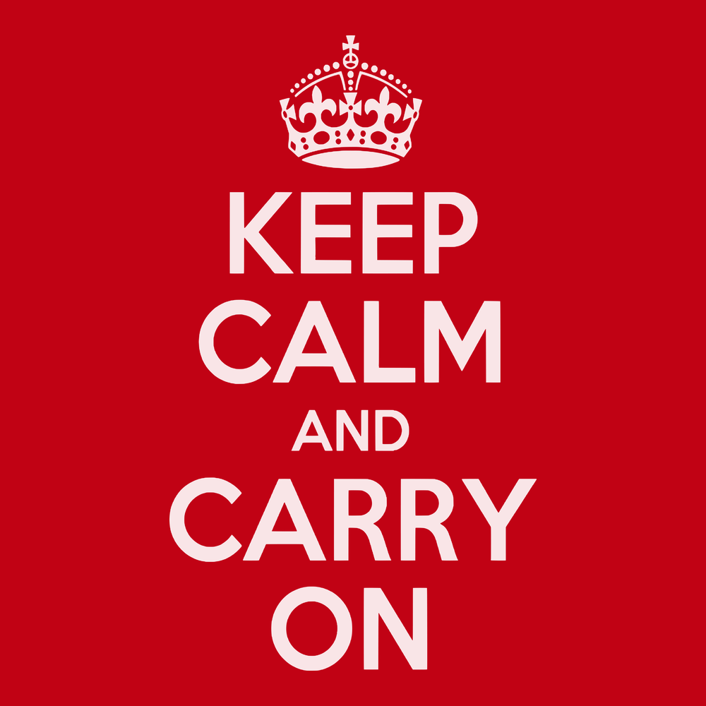 Keep Calm and Carry On T-Shirt RED