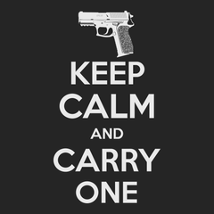 Keep Calm and Carry One T-Shirt BLACK