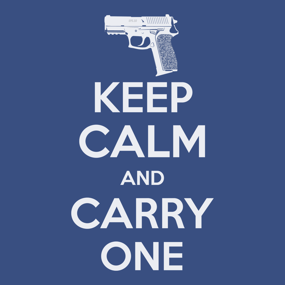 Keep Calm and Carry One T-Shirt BLUE