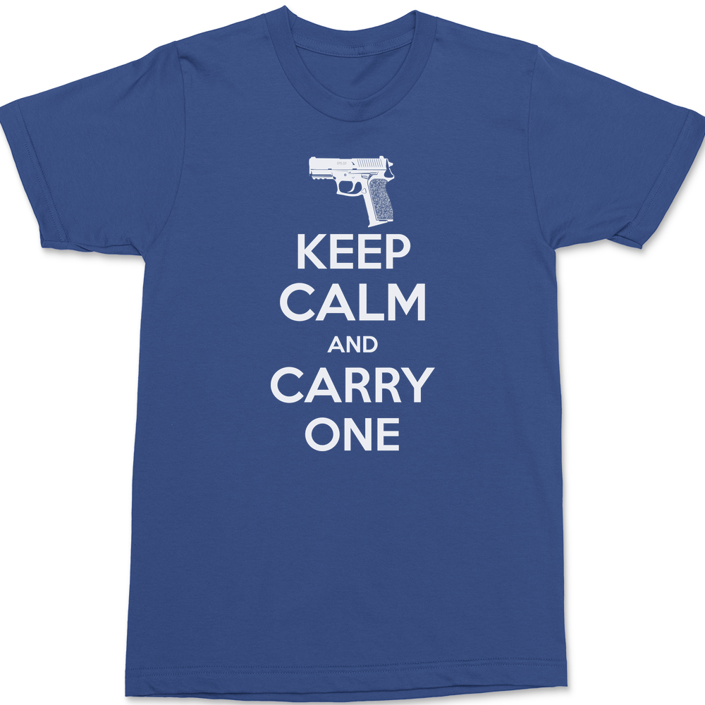 Keep Calm and Carry One T-Shirt BLUE