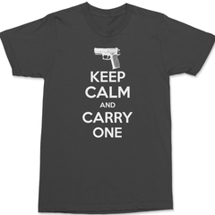 Keep Calm and Carry One T-Shirt CHARCOAL