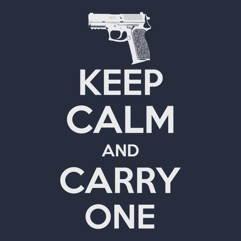 Keep Calm and Carry One T-Shirt Navy