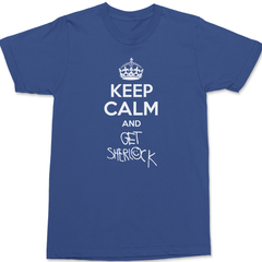 Keep Calm and Get Sherlock T-Shirt BLUE