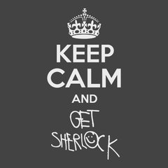 Keep Calm and Get Sherlock T-Shirt CHARCOAL