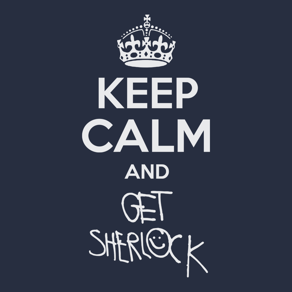 Keep Calm and Get Sherlock T-Shirt NAVY