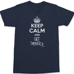 Keep Calm and Get Sherlock T-Shirt NAVY