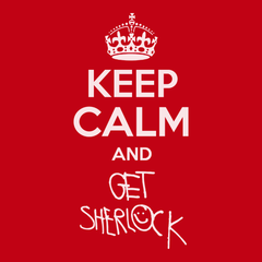 Keep Calm and Get Sherlock T-Shirt RED