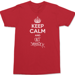 Keep Calm and Get Sherlock T-Shirt RED