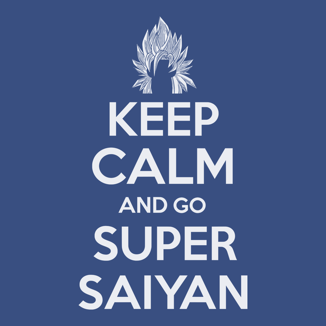 Keep Calm and Go Super Saiyan T-Shirt BLUE