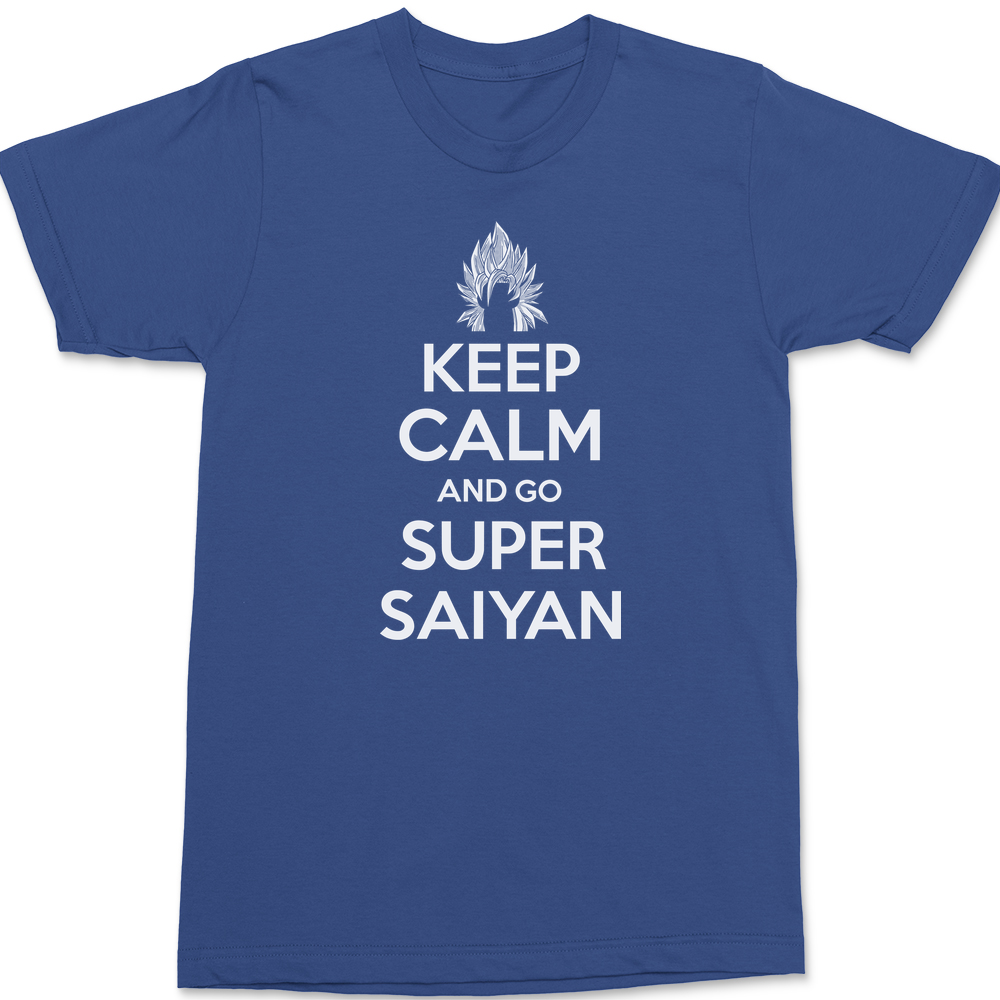 Keep Calm and Go Super Saiyan T-Shirt BLUE