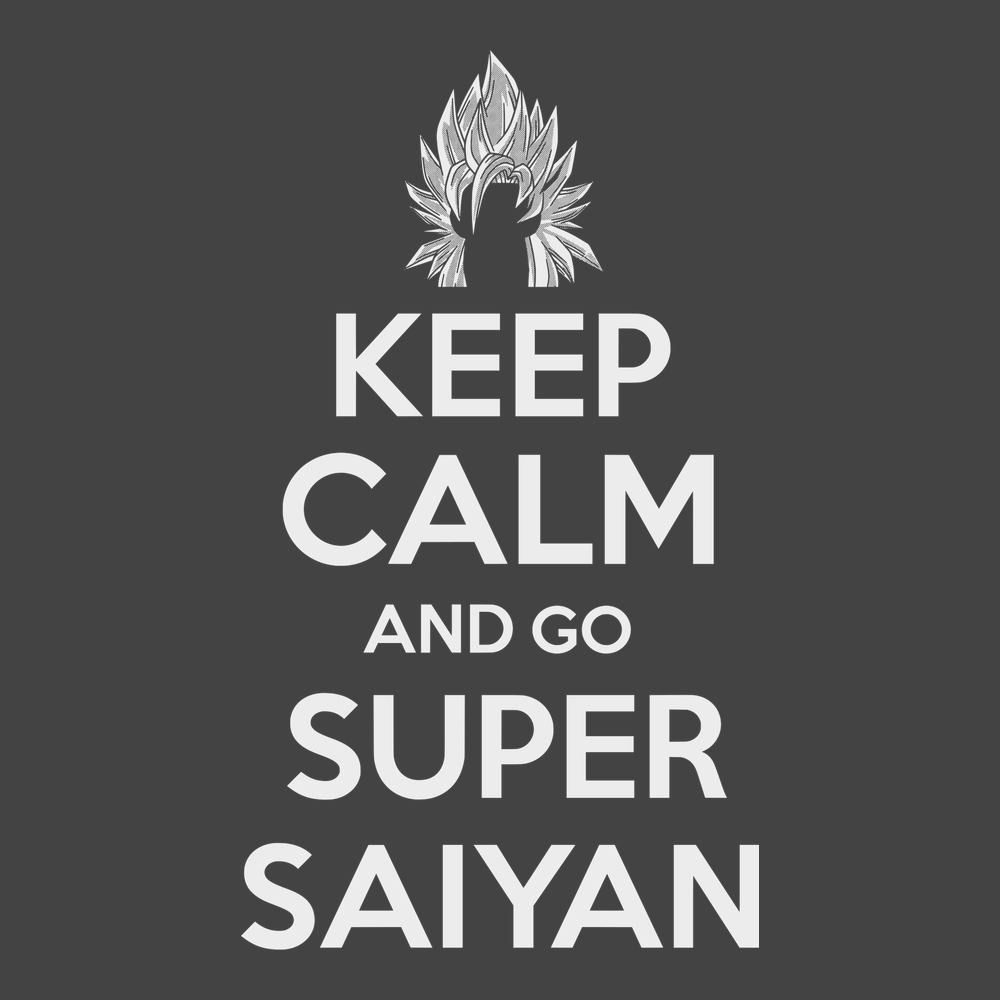 Keep Calm and Go Super Saiyan T-Shirt CHARCOAL