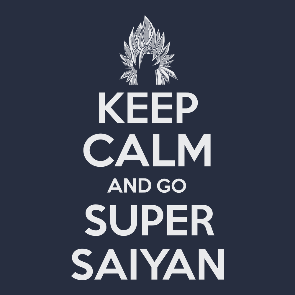 Keep Calm and Go Super Saiyan T-Shirt NAVY