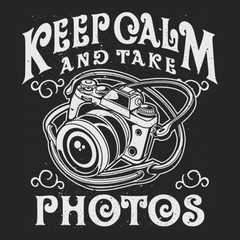 Keep Calm and Take Photos T-Shirt BLACK