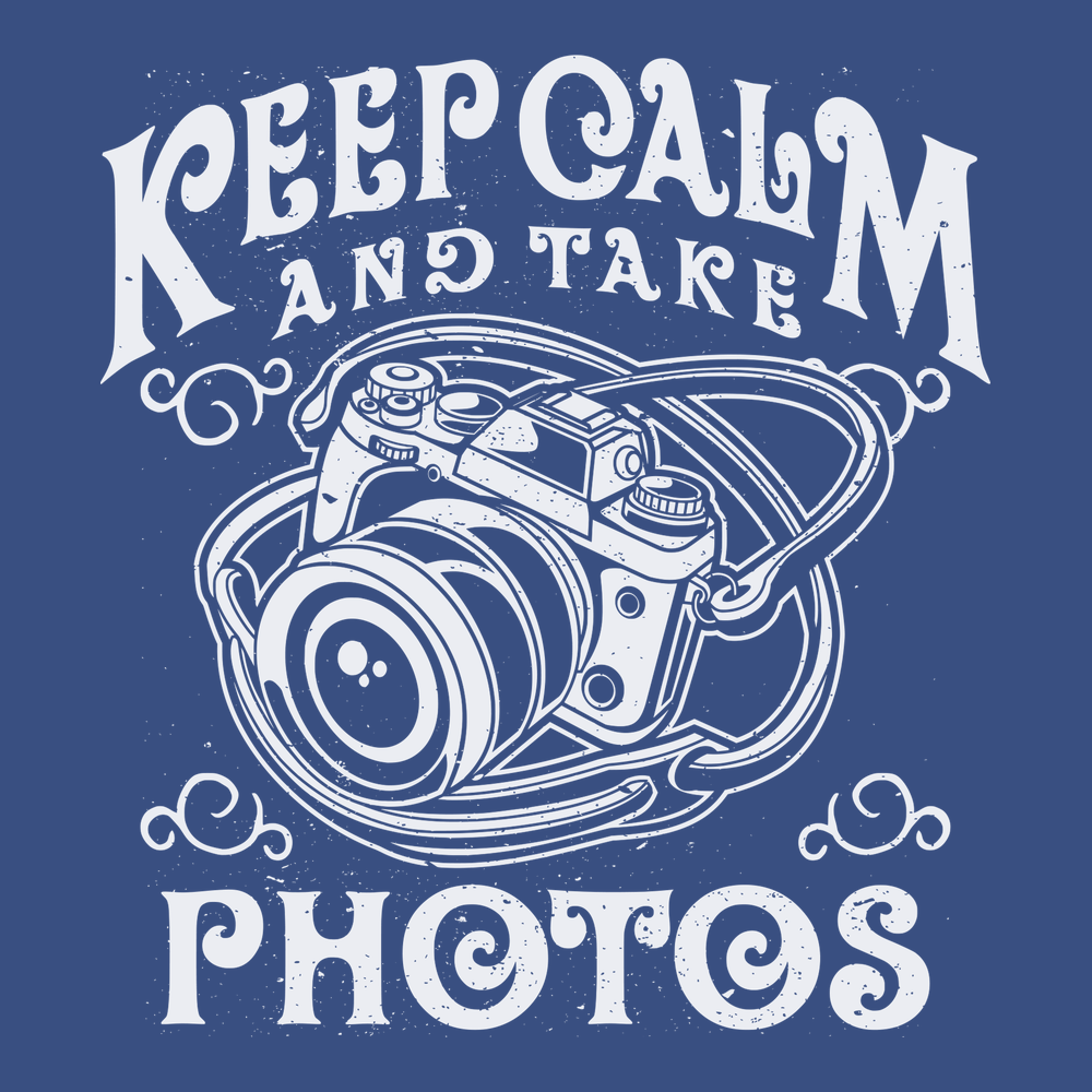 Keep Calm and Take Photos T-Shirt BLUE