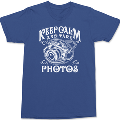 Keep Calm and Take Photos T-Shirt BLUE
