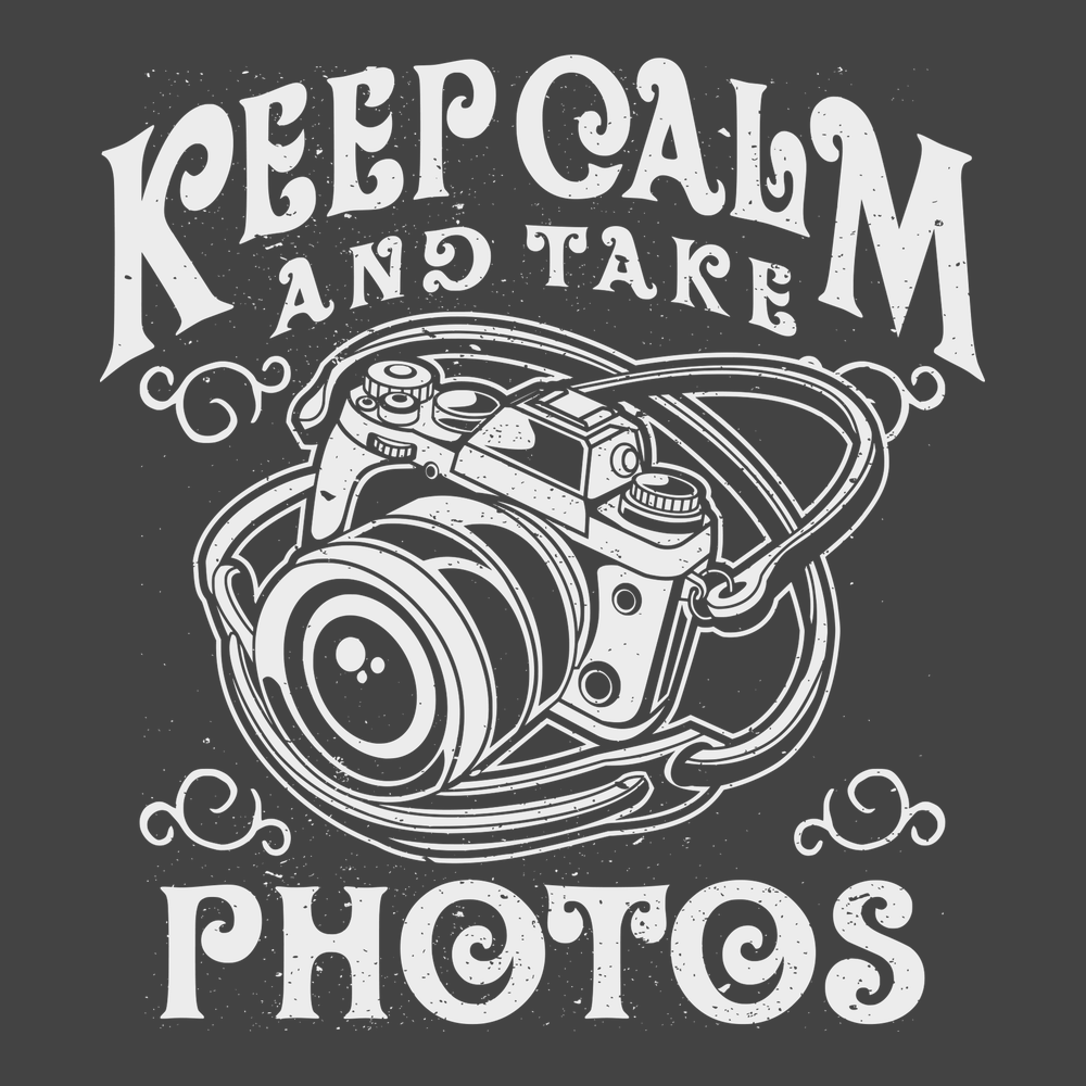 Keep Calm and Take Photos T-Shirt CHARCOAL