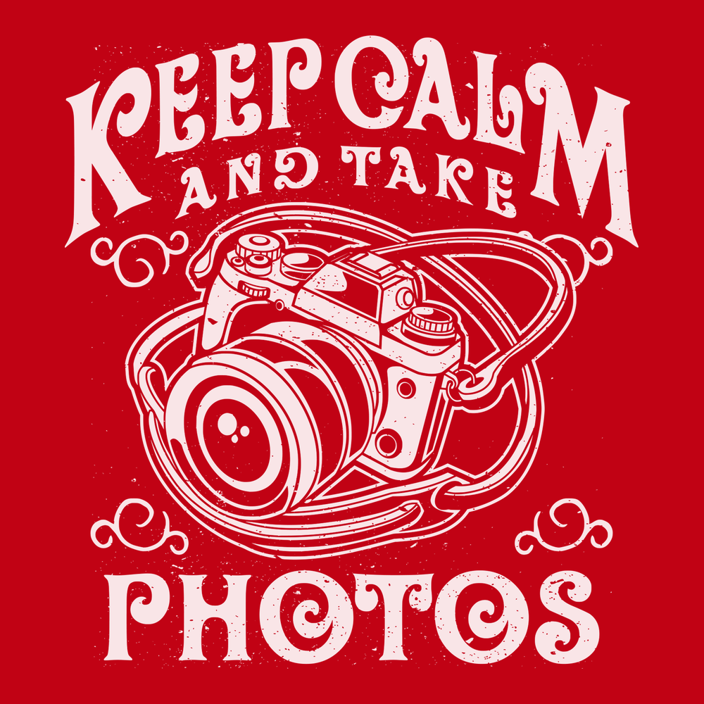 Keep Calm and Take Photos T-Shirt RED