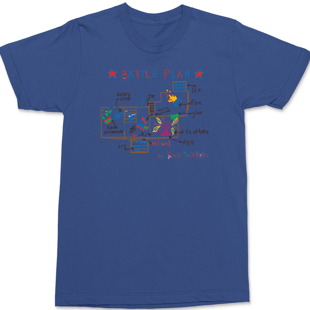 Kevin Mccallister's Battle Plan T-Shirt BLUE