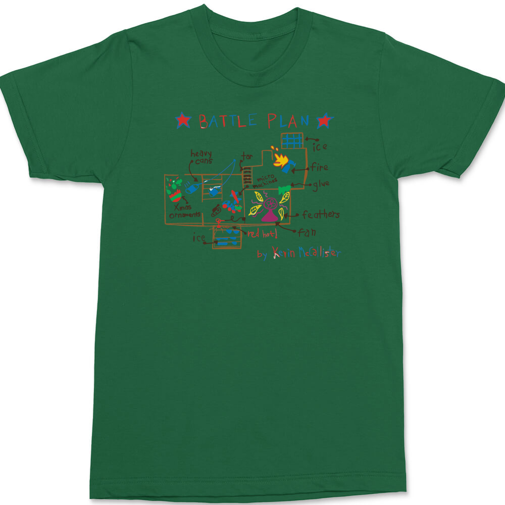 Kevin Mccallister's Battle Plan T-Shirt GREEN
