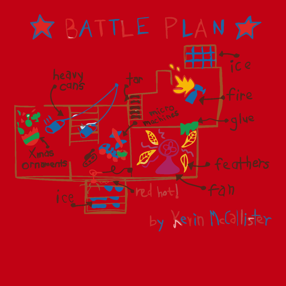 Kevin Mccallister's Battle Plan T-Shirt RED