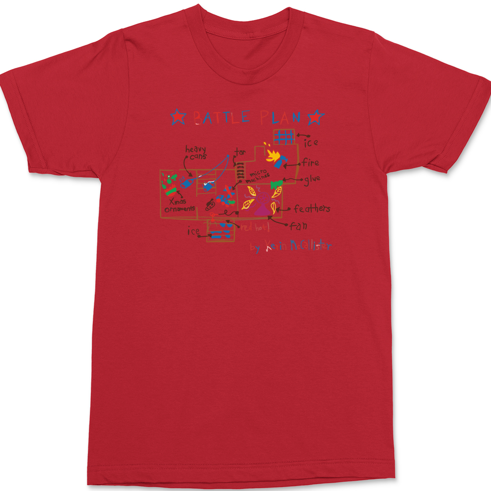 Kevin Mccallister's Battle Plan T-Shirt RED
