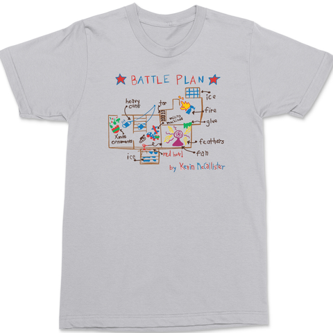 Kevin Mccallister's Battle Plan T-Shirt SILVER
