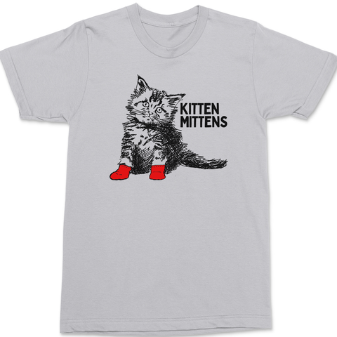 Kitten Mittens T-Shirt SILVER