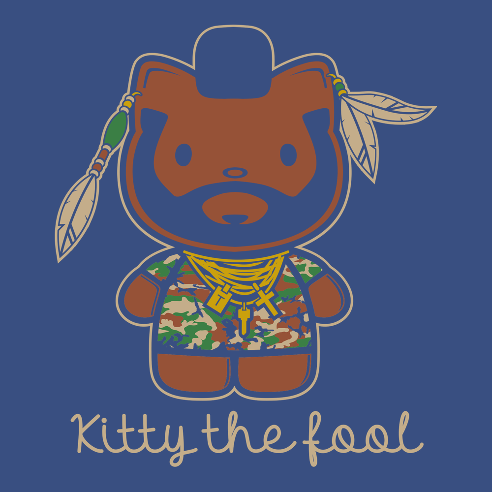 Kitty The Fool T-Shirt BLUE