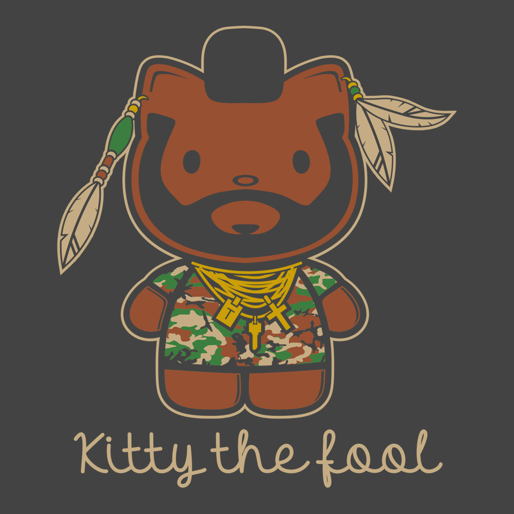 Kitty The Fool T-Shirt CHARCOAL