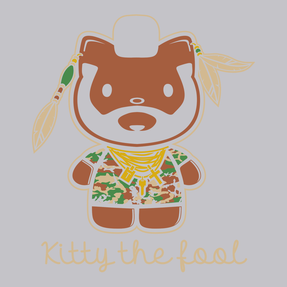 Kitty The Fool T-Shirt SILVER