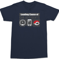 Leading Cause of Accidents T-Shirt NAVY
