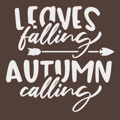 Leaves Falling Autumn Calling T-Shirt BROWN