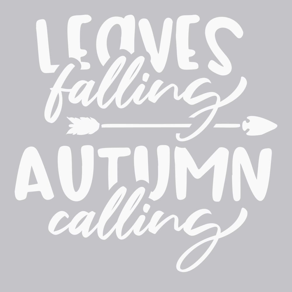 Leaves Falling Autumn Calling T-Shirt SILVER