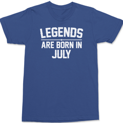 Legends Are Born In July T-Shirt BLUE