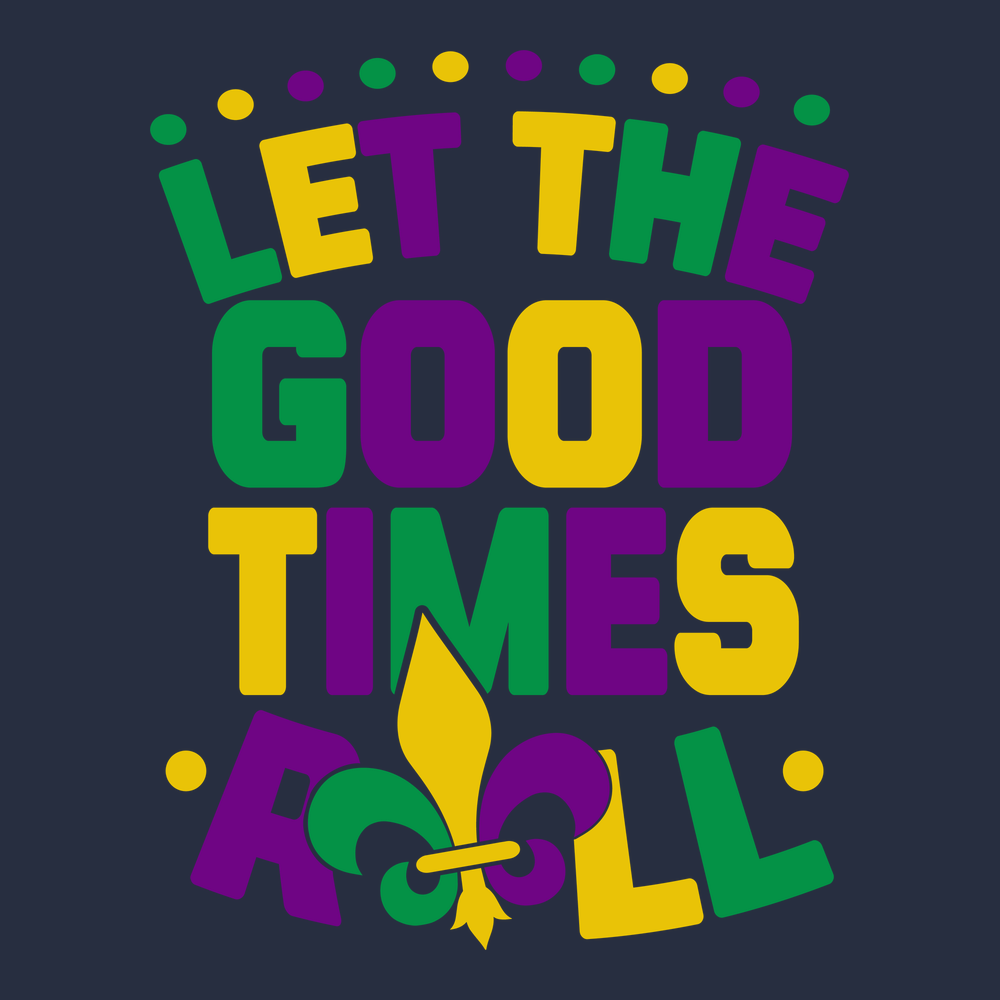 Let The Good Times Roll Mardi Gras T-Shirt NAVY