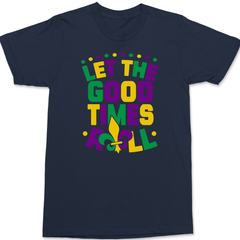 Let The Good Times Roll Mardi Gras T-Shirt NAVY
