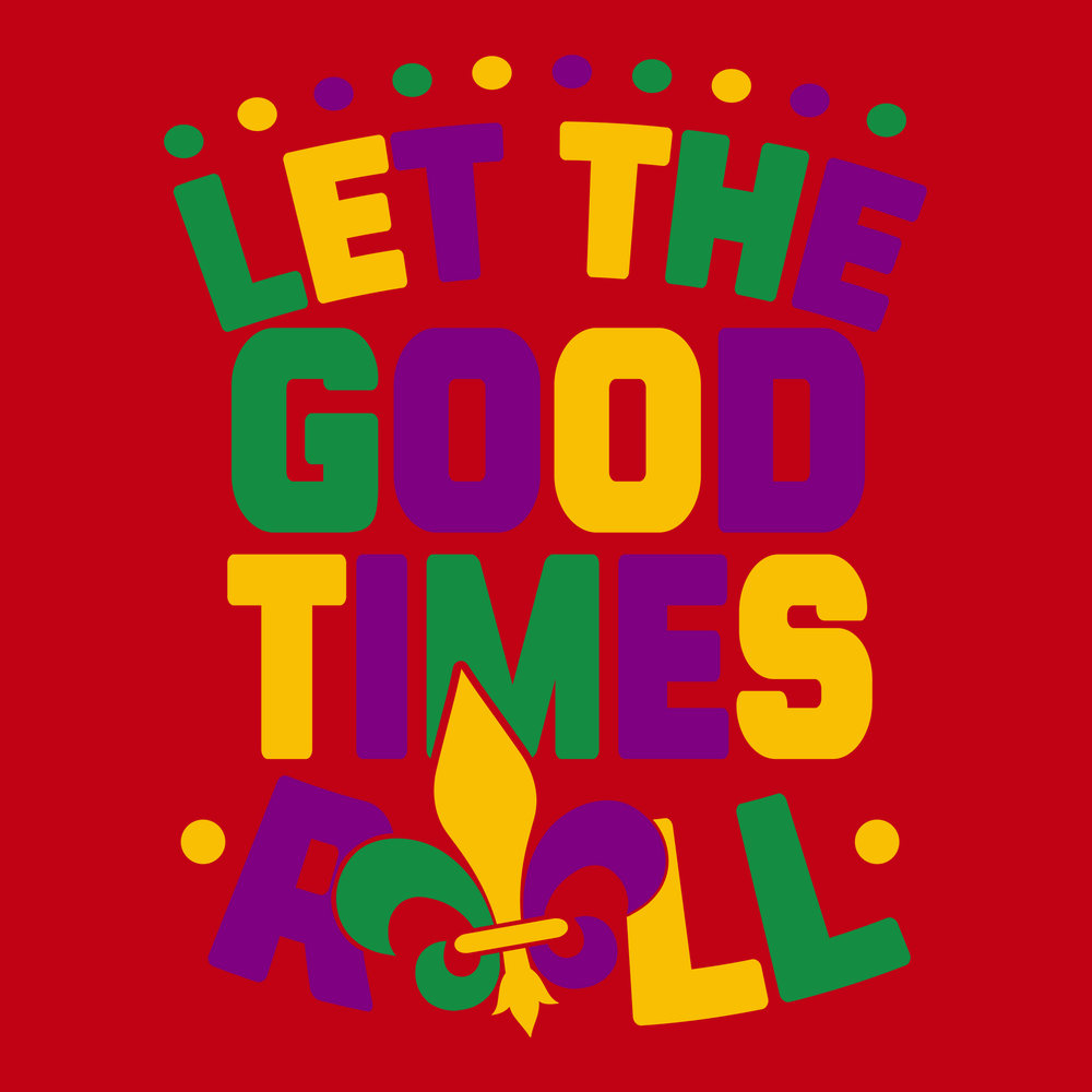 Let The Good Times Roll Mardi Gras T-Shirt RED
